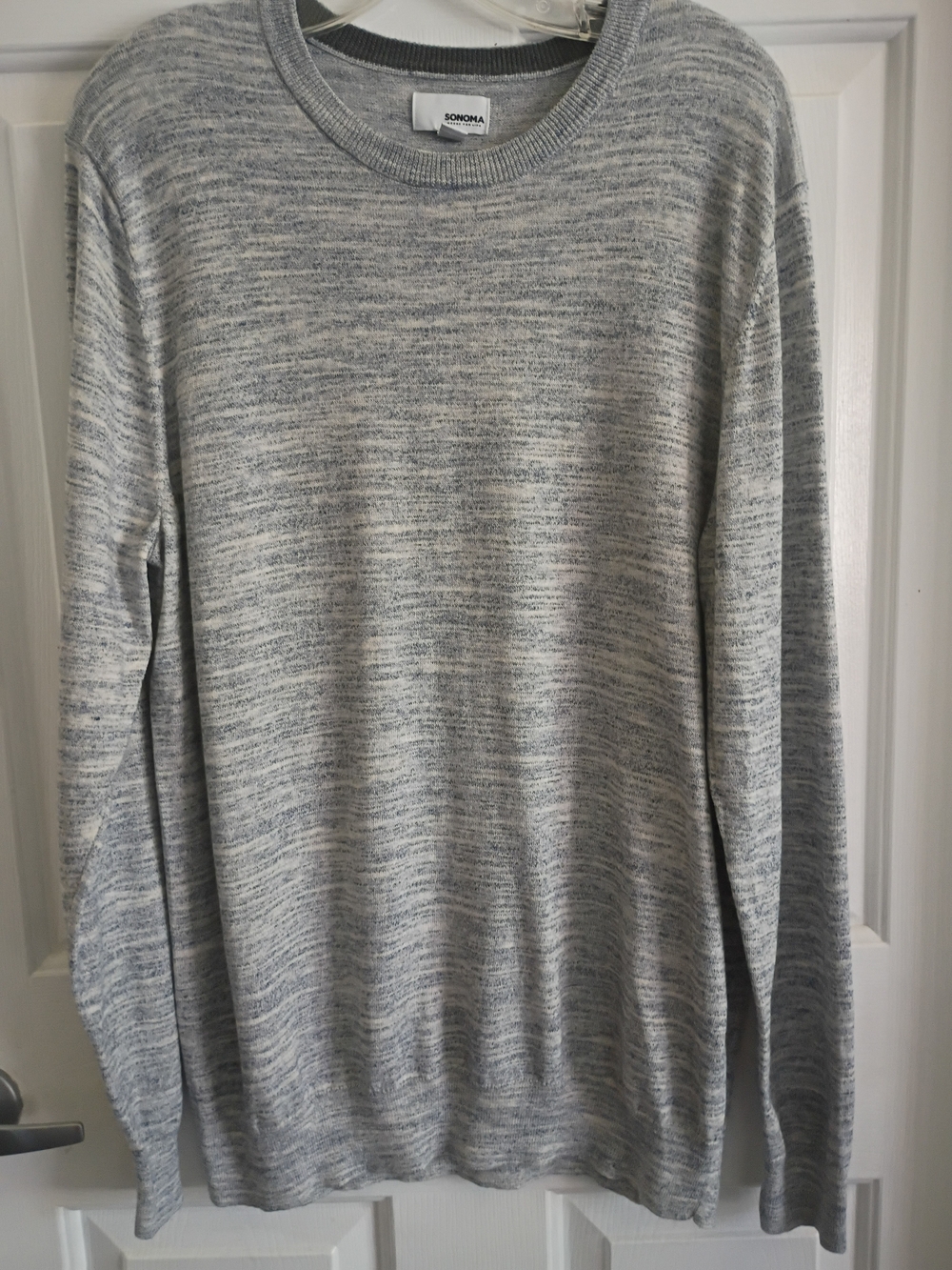 Sonoma Men's Heather Blue Crewneck Sweater